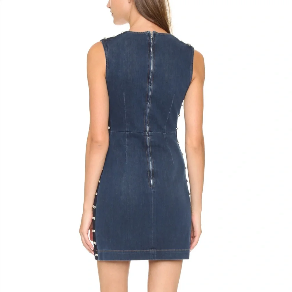 McQ - Alexander McQueen Deep V Neck Denim Dress - Picture 3 of 8
